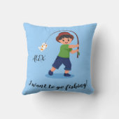 "IK WIL GAAN VIST", Vist Boys Kussen (Achterkant)