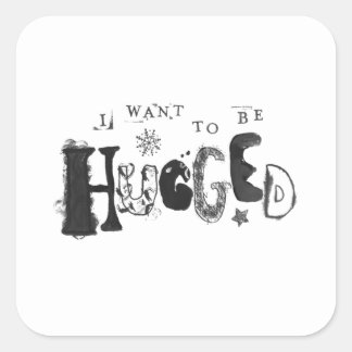 Ik wil geboeid worden vierkante sticker