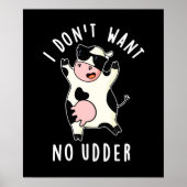 Ik wil geen brutale Koe Pun Dark BG Poster (Voorkant)