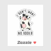 Ik wil geen brutale Koe. Sticker (Vel)