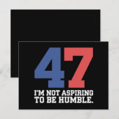 Ik wil geen nederige Kamala Harris 47 zijn Briefkaart (Voorkant / Achterkant)