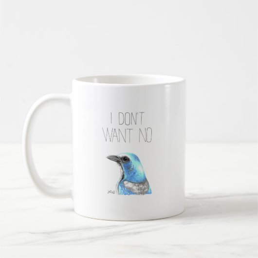 Ik wil geen struiken (Florida Scrub Jay) Koffiemok (Links)