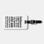 Ik wil geen TUK TUK MASSAGE DVD WATCH Dank u wel Bagagelabel (Voorkant horizontaal)