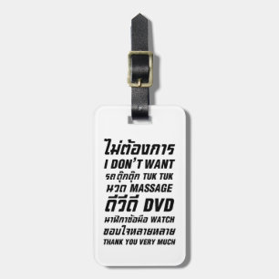 Ik wil geen TUK TUK MASSAGE DVD WATCH Dank u wel Bagagelabel