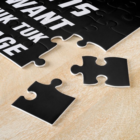 Ik wil geen TUK TUK MASSAGE DVD WATCH Dank u wel Legpuzzel (Zijkant)