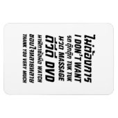 Ik wil geen TUK TUK MASSAGE DVD WATCH Dank u wel Magneet (Horizontaal)