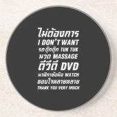 Ik wil geen TUK TUK MASSAGE DVD WATCH Dank u wel Zandsteen Onderzetter (Voorkant)