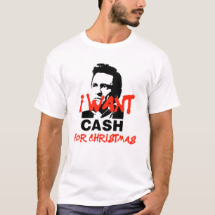 Ik wil geld voor Kerstmis Johnny Cash T-shirt