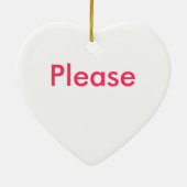 Ik wil geldornemeant keramisch ornament (Achterkant)