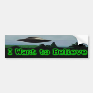 Ik wil geloven bumpersticker