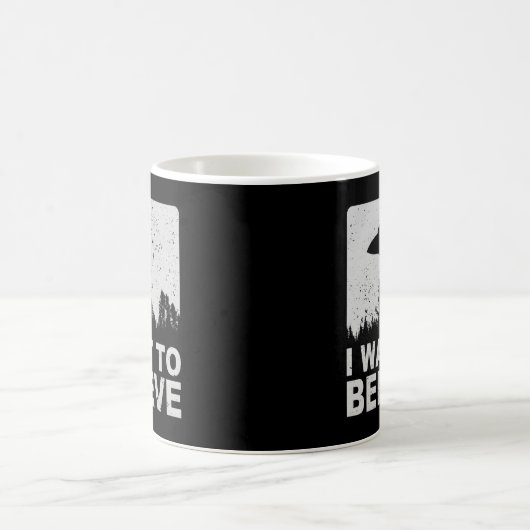 Ik wil geloven dat ik buitenaardse ufo gebied 51 R Koffiemok (Center)