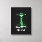 Ik wil geloven, film retro 90s, buitenaardse ufo canvas afdruk (Voorkant)