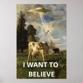 Ik wil geloven, film retro 90s, buitenaardse ufo poster