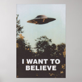 Ik wil geloven, film retro 90s, buitenaardse ufo poster