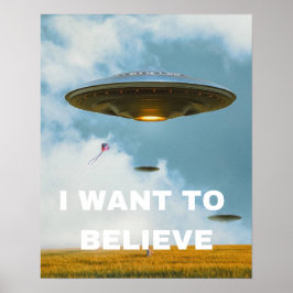 Ik wil geloven, film retro 90s, buitenaardse ufo poster