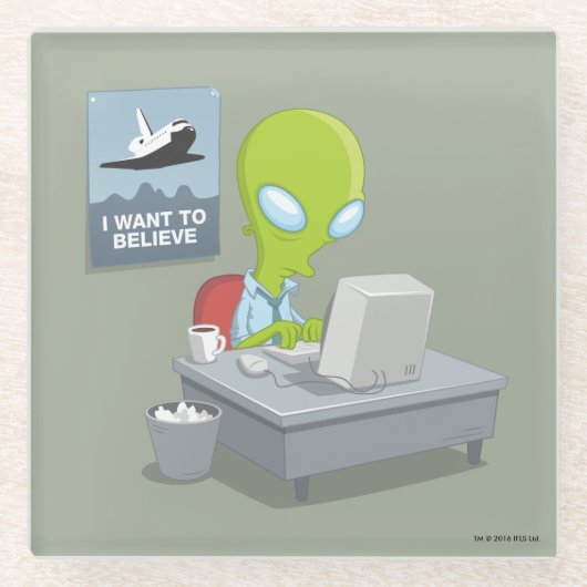 Ik wil geloven glazen onderzetter (Voorkant)