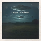 Ik wil geloven glazen onderzetter (Voorkant)