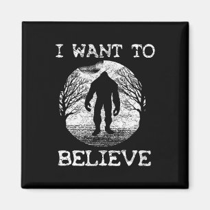 IK WIL GELOVEN Grappige Bigfoot Sasquatch Full Moo Magneet
