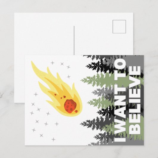 Ik wil geloven in asteroïde Briefkaart (Voorkant / Achterkant)