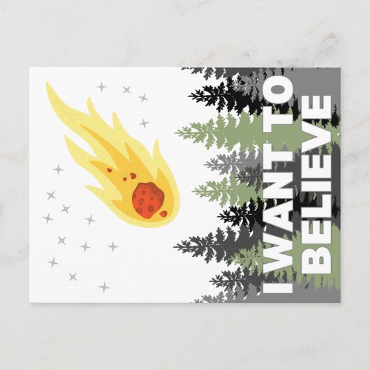 Ik wil geloven in asteroïde Briefkaart (Voorkant)
