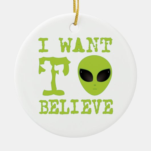 Ik wil geloven keramisch ornament (Voorkant)