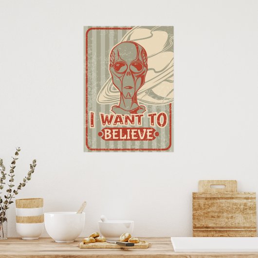 Ik wil geloven poster (Keuken)