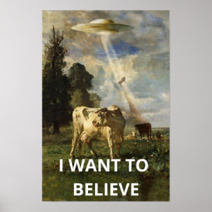 Ik Wil Geloven, Retro Film 90s, Alien UFO Poster