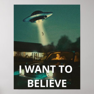 Ik Wil Geloven, Retro Film 90s, Alien UFO Poster