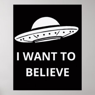 Ik Wil Geloven, Retro Film 90s, Alien UFO Poster