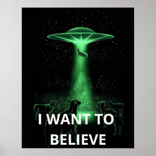 Ik Wil Geloven, Retro Film 90s, Alien UFO Poster