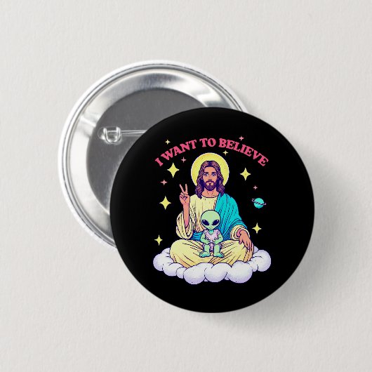 Ik Wil Geloven Ronde Button 5,7 Cm (Voorkant /achterkant)