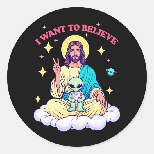 Ik Wil Geloven Ronde Sticker (Voorkant)