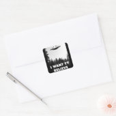 Ik wil geloven vierkante sticker (Envelop)