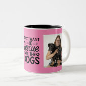 Ik wil gewoon alle honden redden tweekleurige koffiemok (Voorkant rechts)