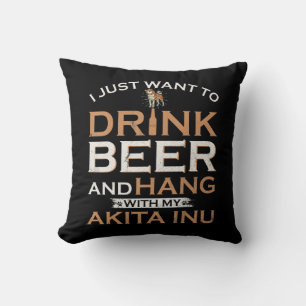Ik wil gewoon bier drinken en met mijn shiba hange kussen