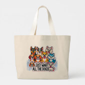 IK WIL GEWOON DAT ALLE HONDEN GELIEFD ZIJN GROTE TOTE BAG (Achterkant)