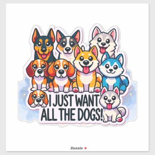 IK WIL GEWOON DAT ALLE HONDEN GELIEFD ZIJN STICKER (Vel)