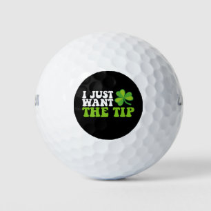 Ik wil gewoon de tip Shamrock St Patrick's Day Golfballen