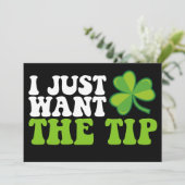 Ik wil gewoon de tip Shamrock St Patrick's Day Kaart (Staand voorkant)
