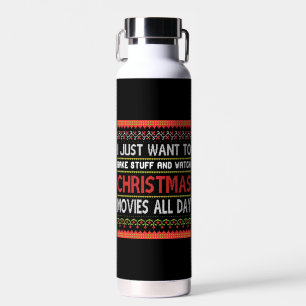 Ik wil gewoon dingen bakken en naar Kerstmis kijke Waterfles