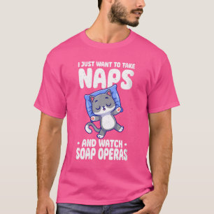Ik wil gewoon een dutje doen en naar soapseries ki t-shirt