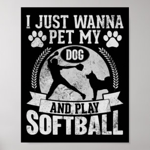 Ik wil gewoon een hond aaien en spelen zachte meis poster