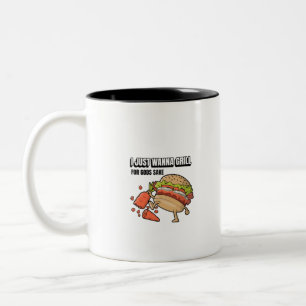Ik Wil Gewoon Even Barbecuen In Hemelsnaam Tweekleurige Koffiemok