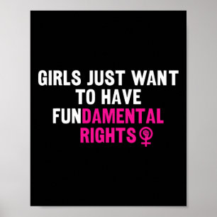 Ik wil gewoon feministische grondrechten poster
