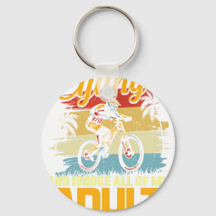 Ik wil gewoon fietsen en al mijn problemen negeren sleutelhanger