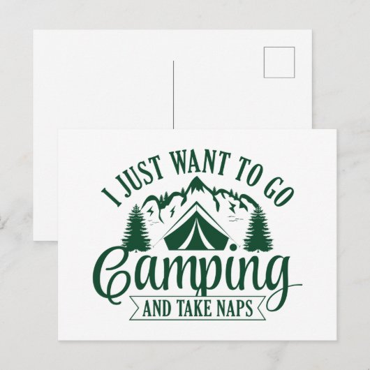 Ik wil gewoon gaan kamperen en kaarten maken (Voorkant / Achterkant)