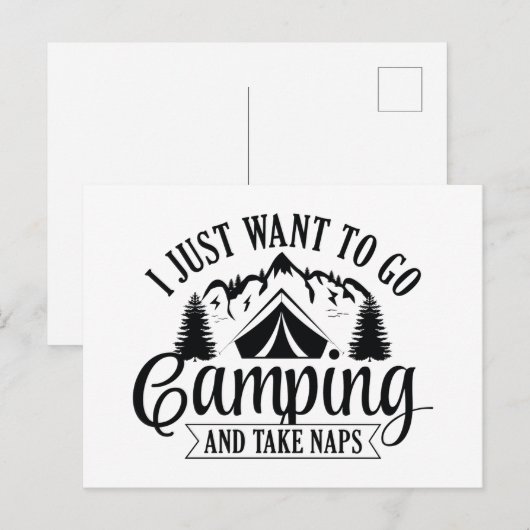 Ik wil gewoon gaan kamperen en kaarten maken (Voorkant / Achterkant)