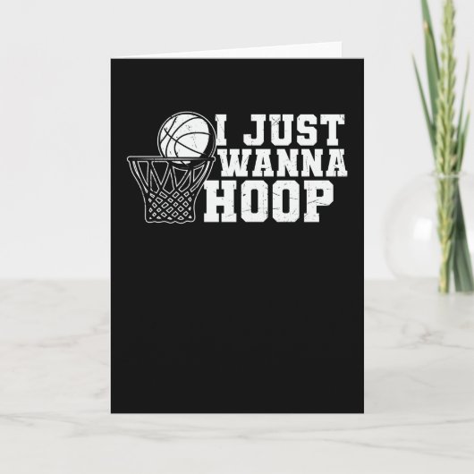 Ik wil gewoon hoepen | Basketbalontwerp Kaart (Voorkant)