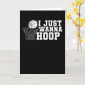 Ik wil gewoon hoepen | Basketbalontwerp Kaart (Gele Bloem)