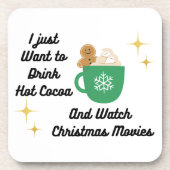 Ik wil gewoon Hot Cocoa Drinken op een Bier Onderzetter (Voorkant)